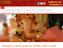 Tablet Screenshot of dharmamandir.com